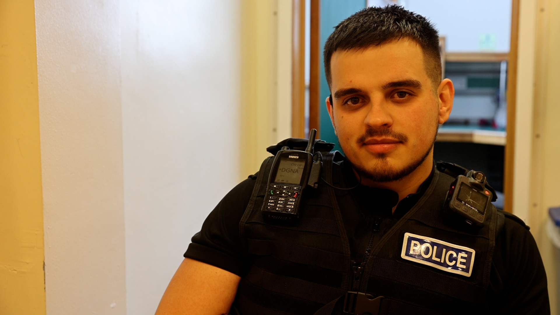 Harry Mehmet in the response office 