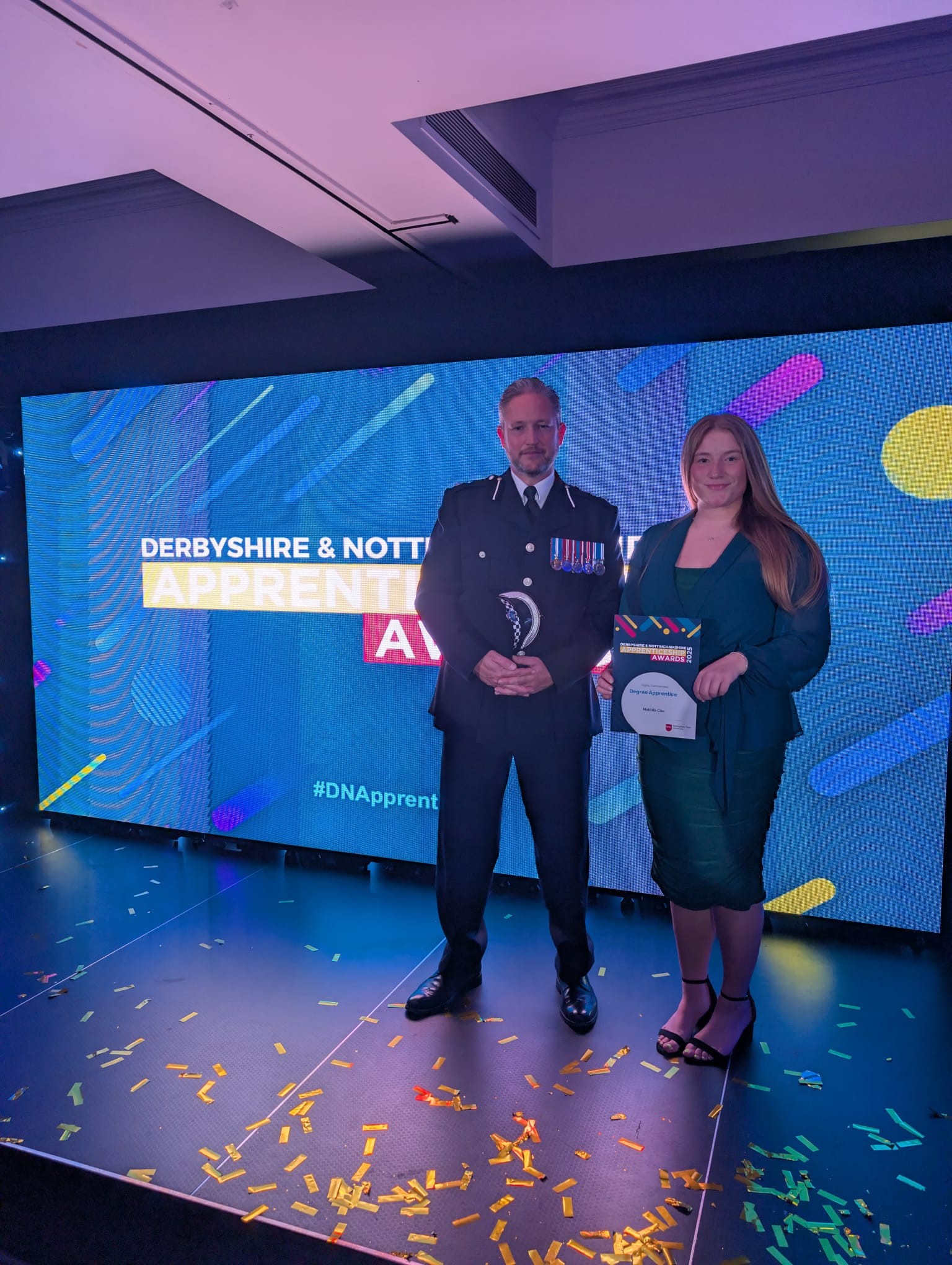 Ch Supt Dave Kirby and PC Matilda Coe at the Awards