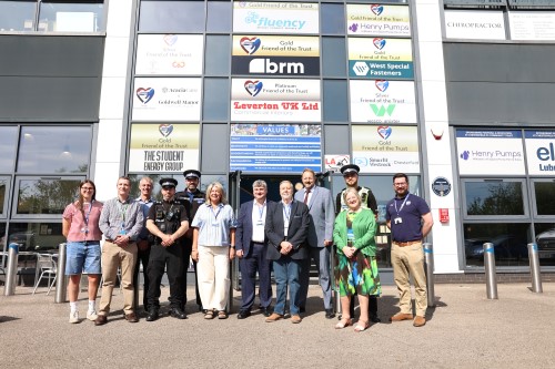 Team involved in safer knife replacement scheme outside Chesterfield Football Club