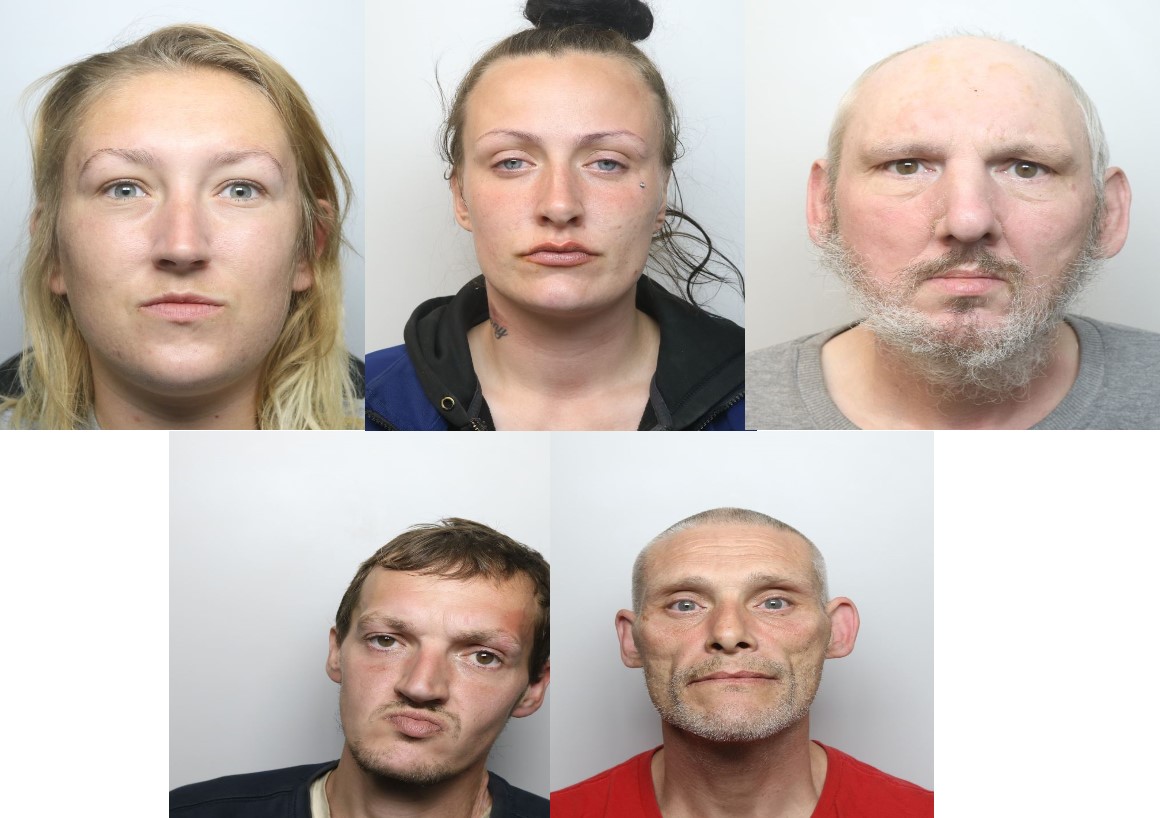 Five pictures of the people who have been issued with the Criminal Behaviour Orders in Long Eaton