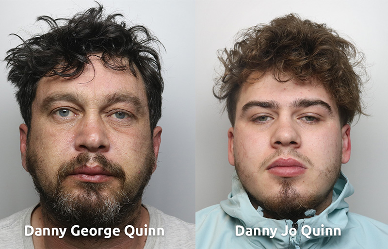 Danny George Quinn and Danny Joe Quinn custody images.