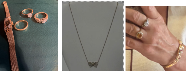 Officers investigating a theft have released pictures of the stolen jewellery and purse.